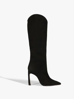 SCHUTZ MARYANA SCULPT SUEDE LEATHER BOOT
